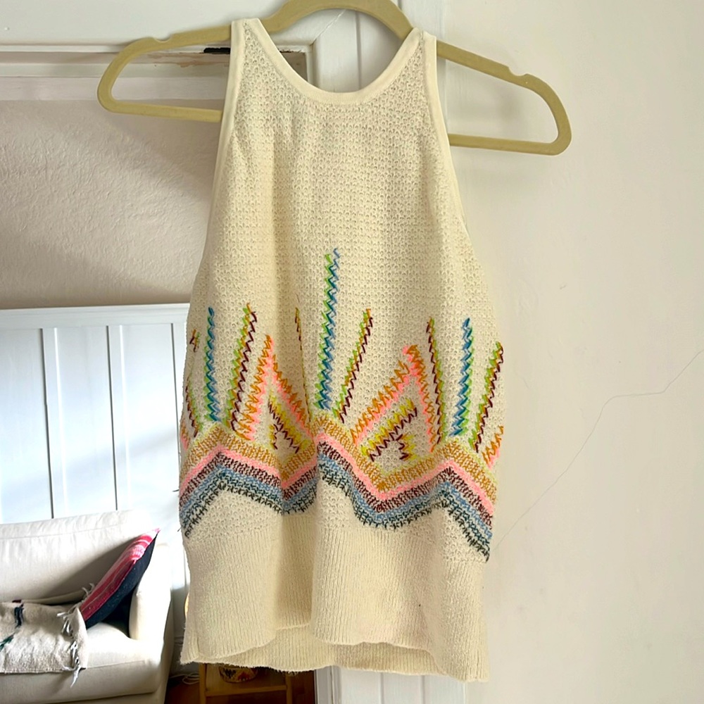 Anthropologie colorful knit top